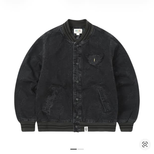 (L) 디스이즈네버댓X그레이트풀데드 바시티 자켓 블랙