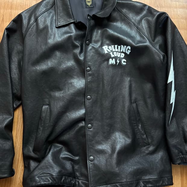 롤링라우드 레더 코치자켓 XL