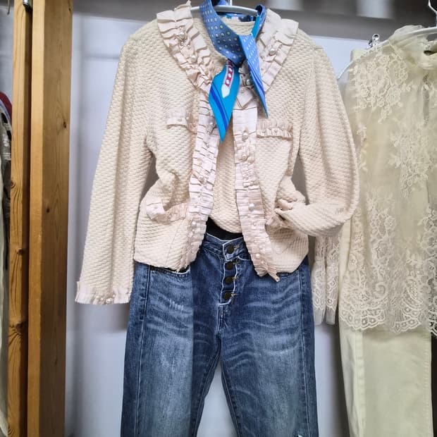 손정완  와플  니팅 자켓