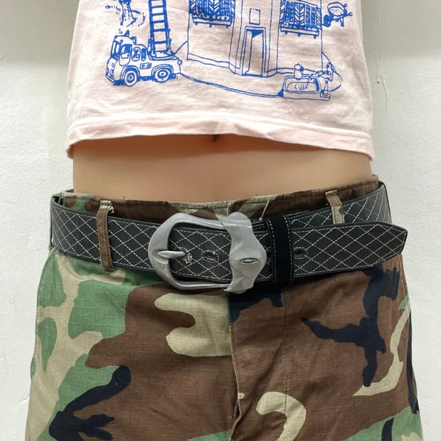 OAKLEY Antique Silver Stitch Belt 