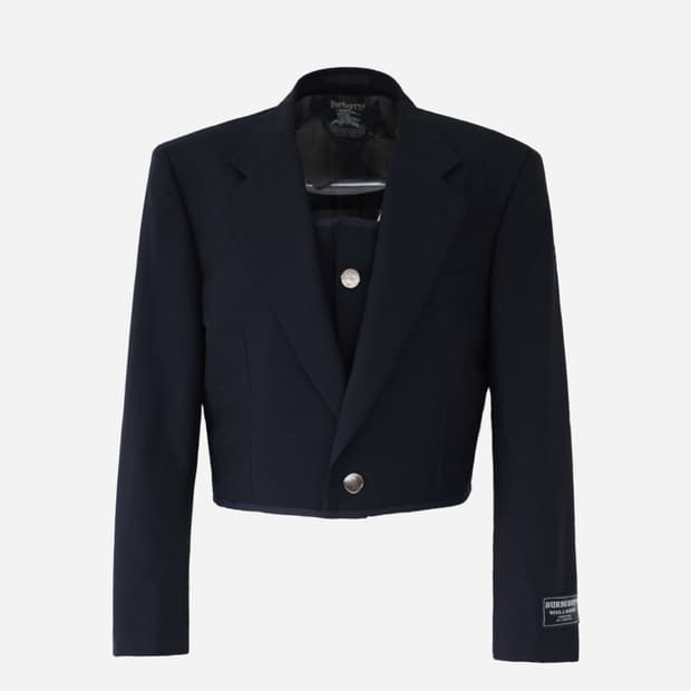 Burberry Wool Cropped Blazer & Bustier 