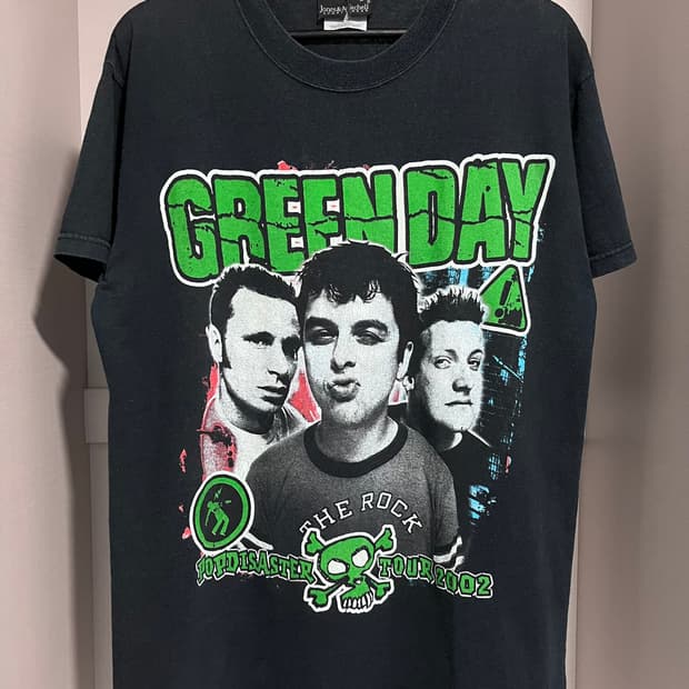 빈티지 2002 Green Day Blink 182 밴드 티셔츠
