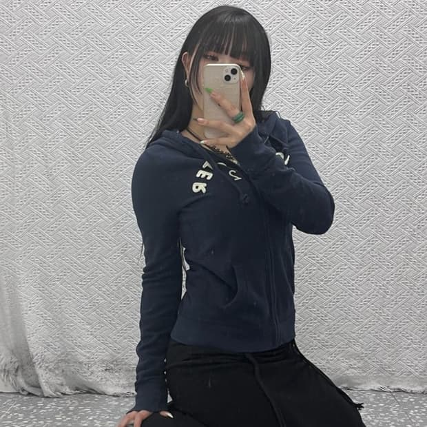 홀리스터 올드스쿨 레트로 빈티지 약기모 후드집업 M C09179