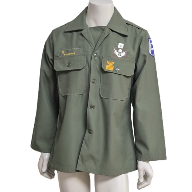 육군 구형 101보병여단 중사 민무늬 전투복 상의 자켓 (L)