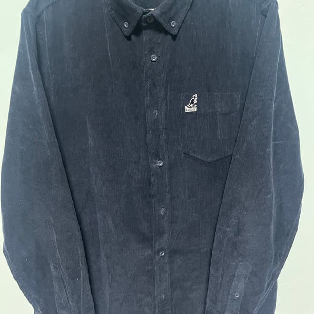 캉골 네이비 코듀로이 셔츠