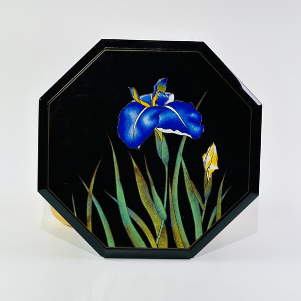 일본 빈티지 오르골 팔각 칠기 보석함 소품함