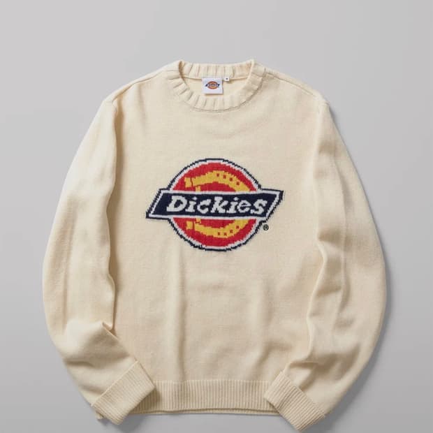 디키즈 트리 로고 풀오버 니트 크림