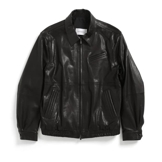 해칭룸 볼륨 스티치 레더자켓