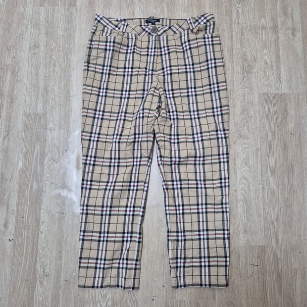 버버리 런던 여성 노바체크 골프바지