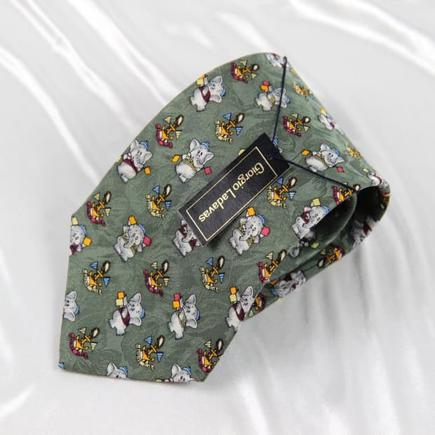 조르지오 라다바스 9.5cm 미사용 S등급 남자 명품 넥타이