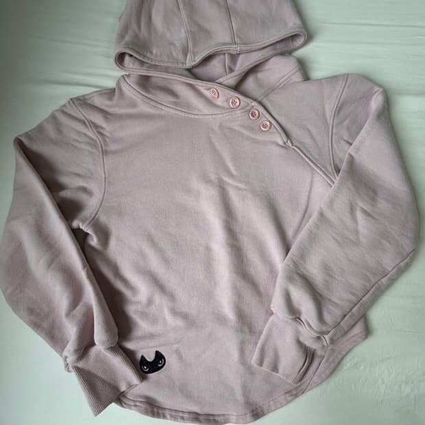 Hugging Button-up hoodie (pink)