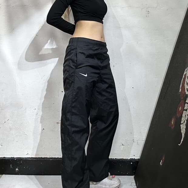 00s 나이키 와이드 블랙 트랙 추리닝 바지 M
