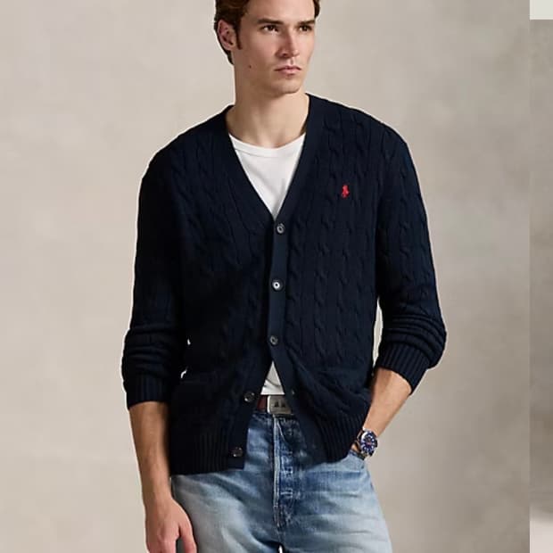 Polo Ralph Lauren 케이블 니트 코튼 가디건 