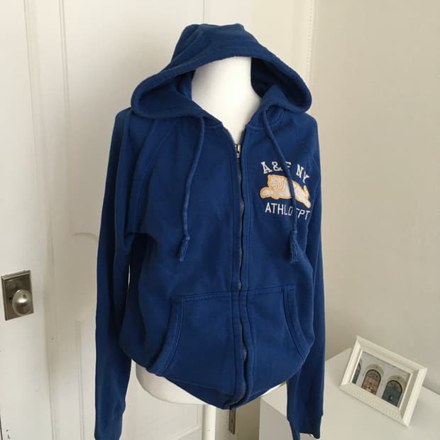 아베크롬비 빈티지 블루 후드집업
