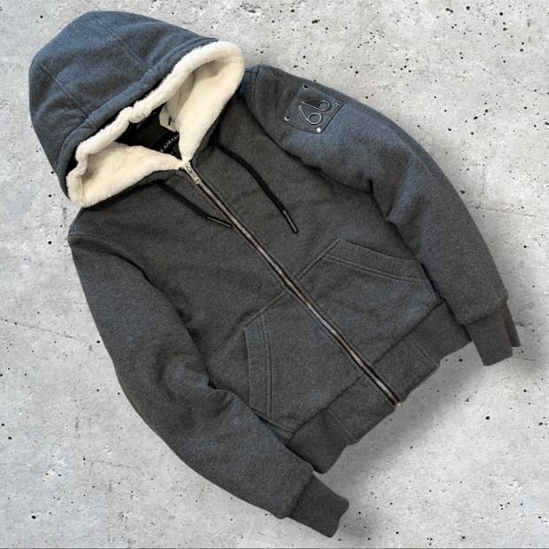 [S] 무스너클 버니스웨터 후드집업 그레이 퍼 안감 D677
