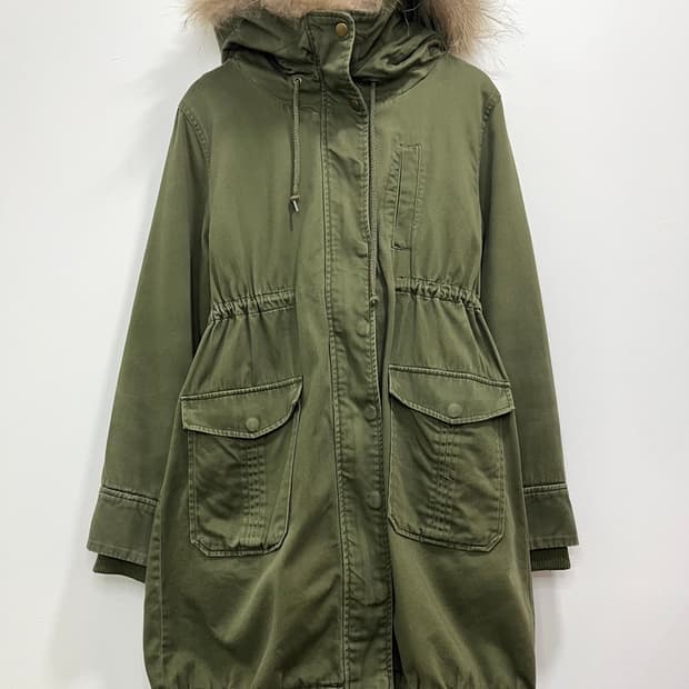 Lowrys Farm 모리걸 벌룬핏 퍼후드 야상 자켓