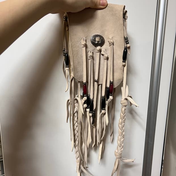 빈티지더티냅 보헤미안 가방 화이트