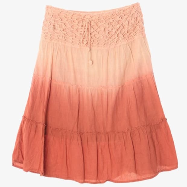 모리걸무드 크로셰 나염 스커트