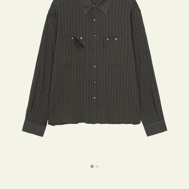 웨이비니스 링클 폴디드 포켓 셔츠 차콜 1사이즈