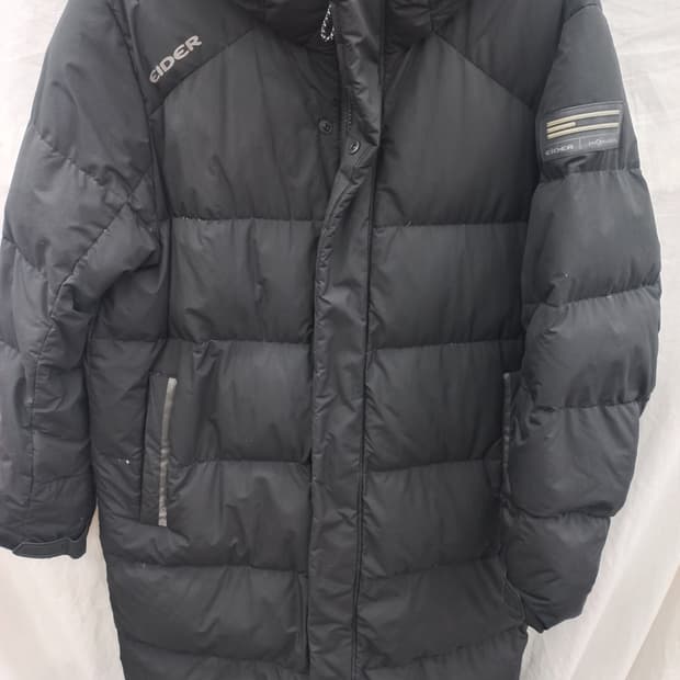 아이더 모멘텀 구스 롱패딩 블랙 (남100)