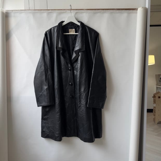 [LEGNA] Single Leather Coat