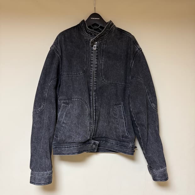 메종미네드 오블레이트 바이커 데님 자켓 블랙