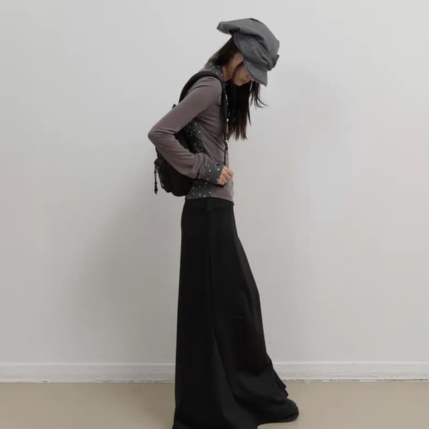 오호스 Asymmetric Mermaid Jersey Skirt