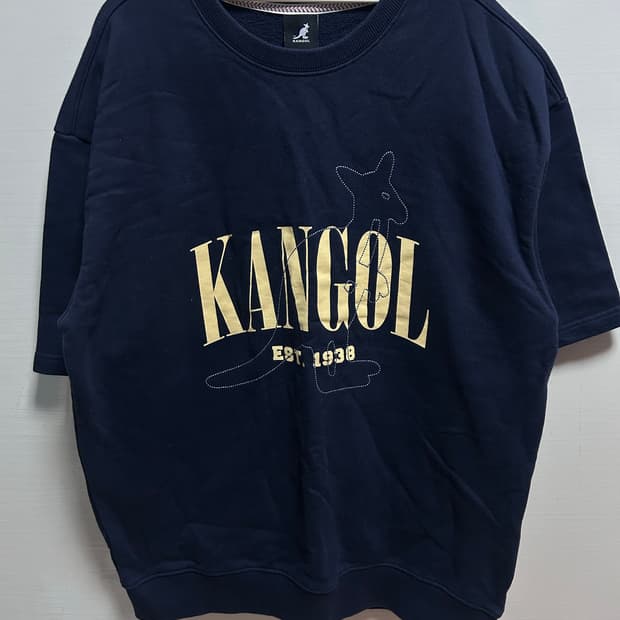 캉골 반팔 맨투맨 네이비 실측 110