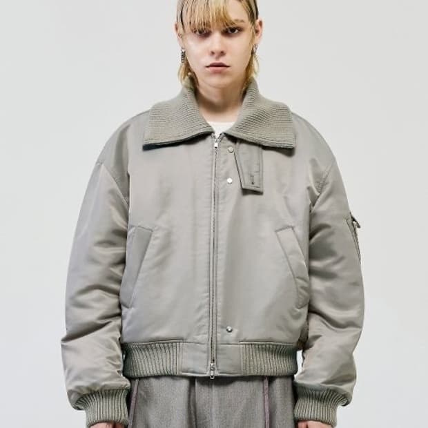 엘무드 비운의 역작 니트콤바인봄버자켓 베이지