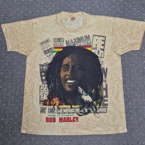 [XL]90s US made anvil BOB MARLEY -A136