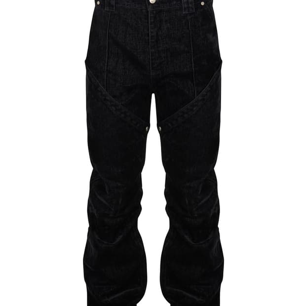 Lecyto Velvet Denim Pants [Black]