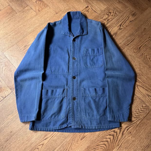 [M]빈티지 페이딩 3포켓 프렌치 워크 자켓