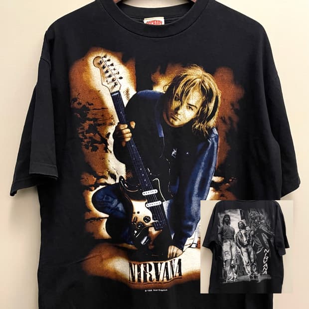 (XL)90s Nirvana 너바나 커트코베인 빈티지 밴드티셔츠