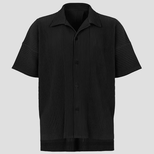 이세이 미야케 옴므 플리세 반팔 셔츠 2사이즈 블랙