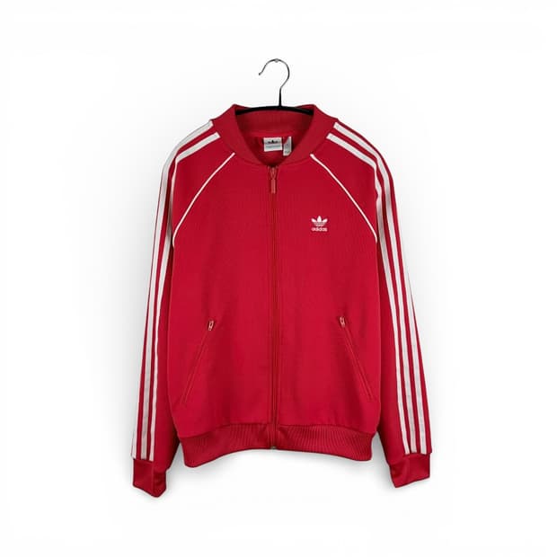 (M) 아디다스 슈퍼스타 트랙 셋업 레드