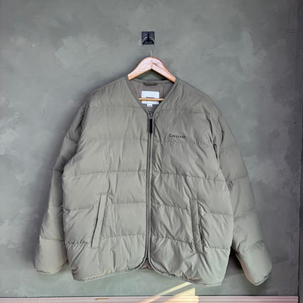 커버낫 카라리스 덕다운 경량패딩 카키