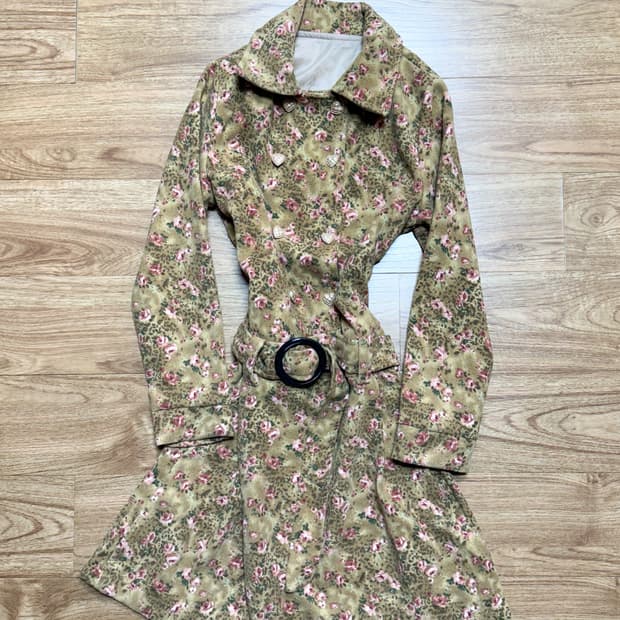 빈티지 브라운 플라워 벨트 원피스 히메갸루 로걀 라떼 리즈리사깔 모리걸