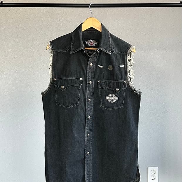 [M]할리 데이비슨 모터싸이클 데님 베스트 조끼