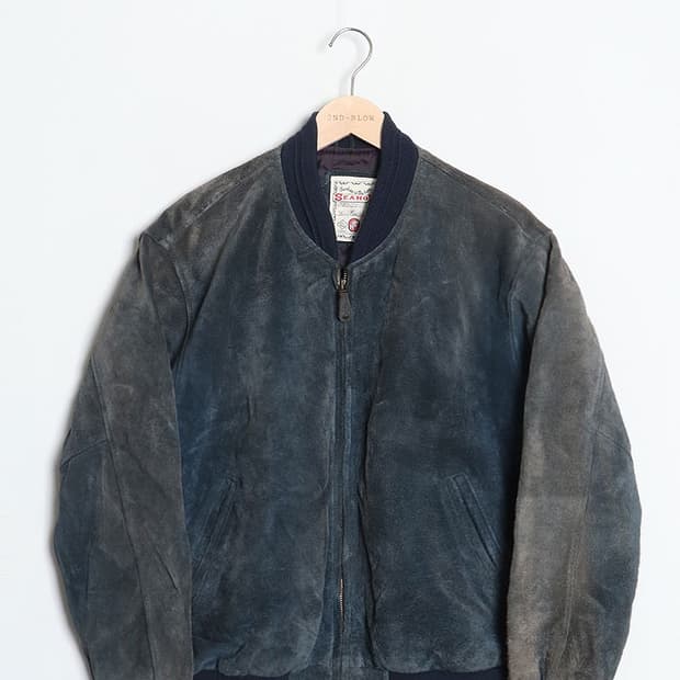 90's SEAHOP Suede Leather Fade Blouson