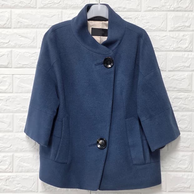 택포) 한섬시스템 캐시미어 케이프 하프 코트 M