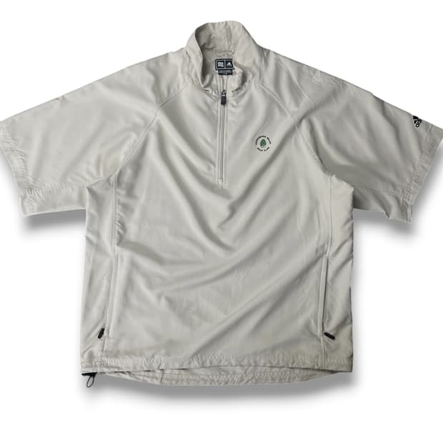 아디다스 크림색 골프 클럽 반팔 자켓 L