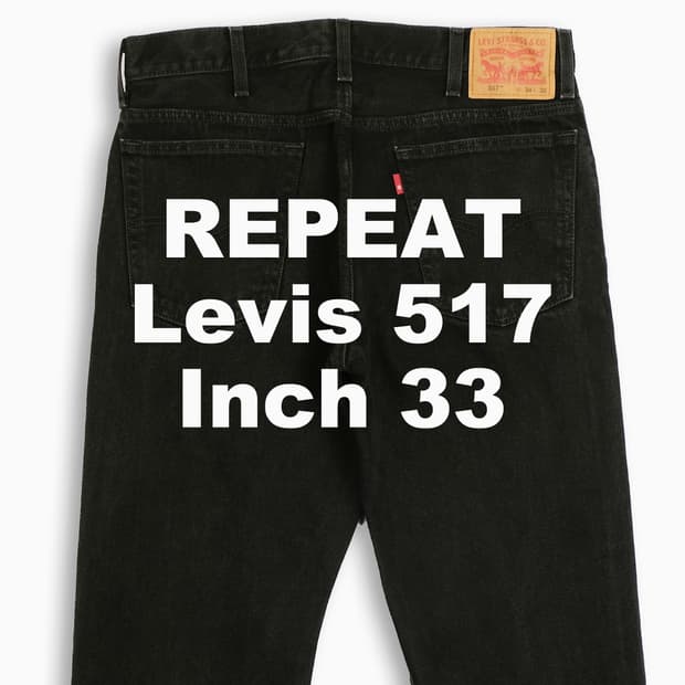 빈티지 리바이스 517 흑청 블랙진 33 인치 LV51734153