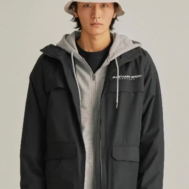 질스튜어트스포츠 - 모던 유틸리티 아웃포켓 유니 후드 자켓 L사이즈