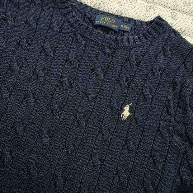 폴로 랄프로렌 케이블 니트 네이비 55