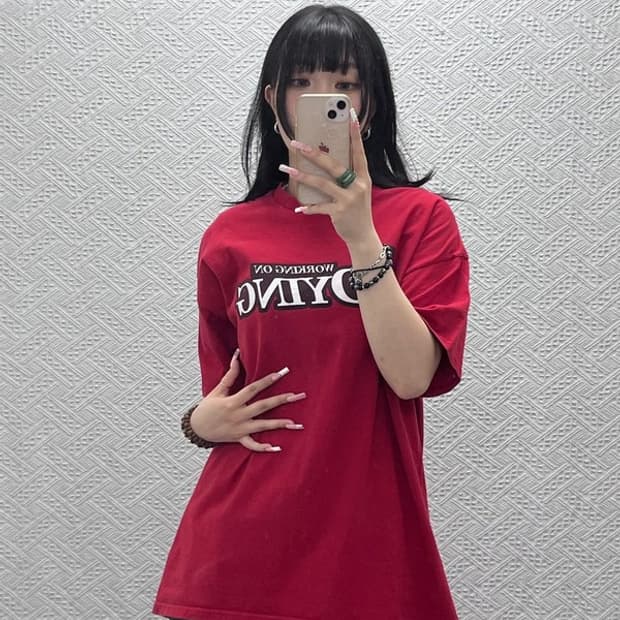 워킹 온 다잉 올드스쿨 스트릿 펑크 스컬 반팔티 XL C12308