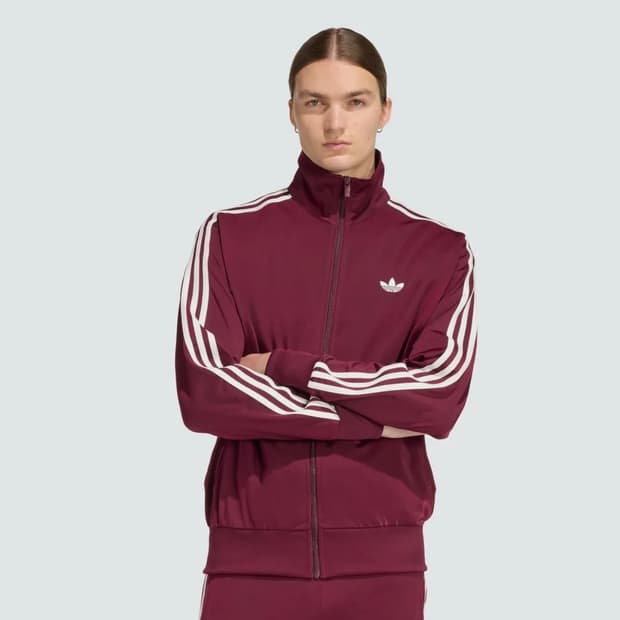 아디다스 파이어버드 트랙탑 - 마룬 / 버건디 S