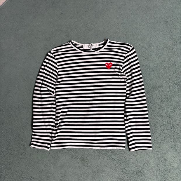 꼼데가르송 스트라이프 롱슬리브