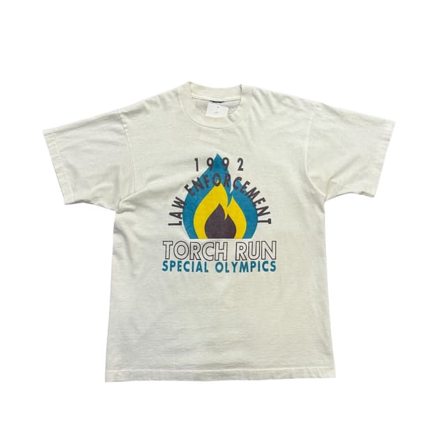 90s Torch run 싱글스티치 반팔티