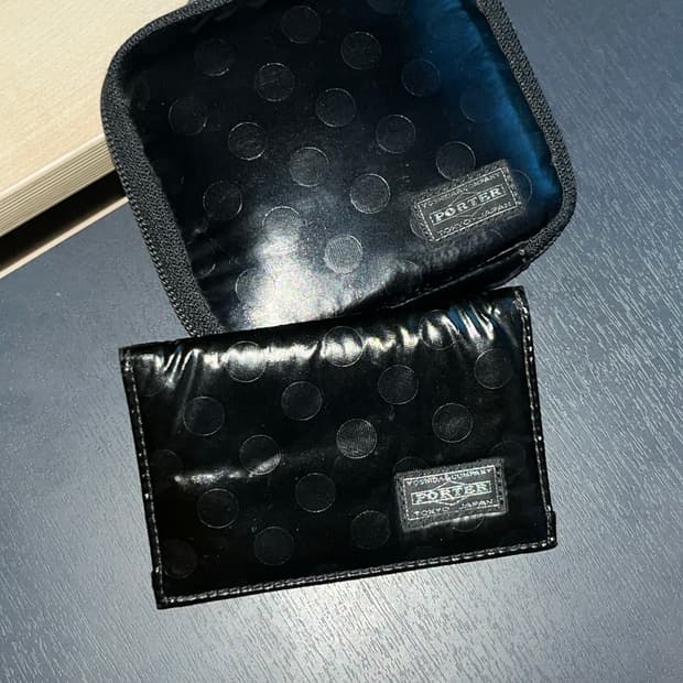 PORTER 포터 도트 카드지갑 블랙