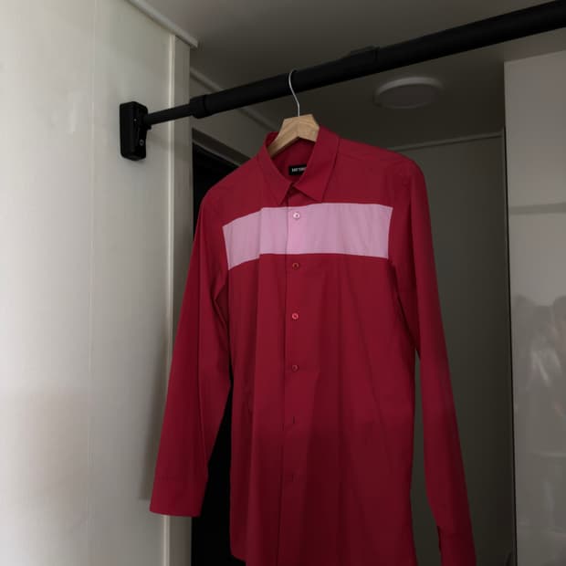 raf simons 컬러블록 셔츠